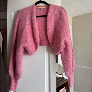 Pink bolero style cardigan